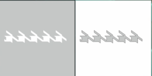 Airnails Airbrush masking stencil no 45 Chanel Pattern 6pcs