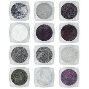 Acrylic Powders collection color Glitter Galaxy mix of 12