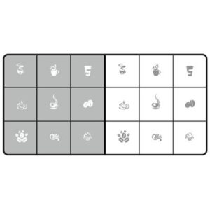 Airbrush Masking stencils Coffee 9pcs