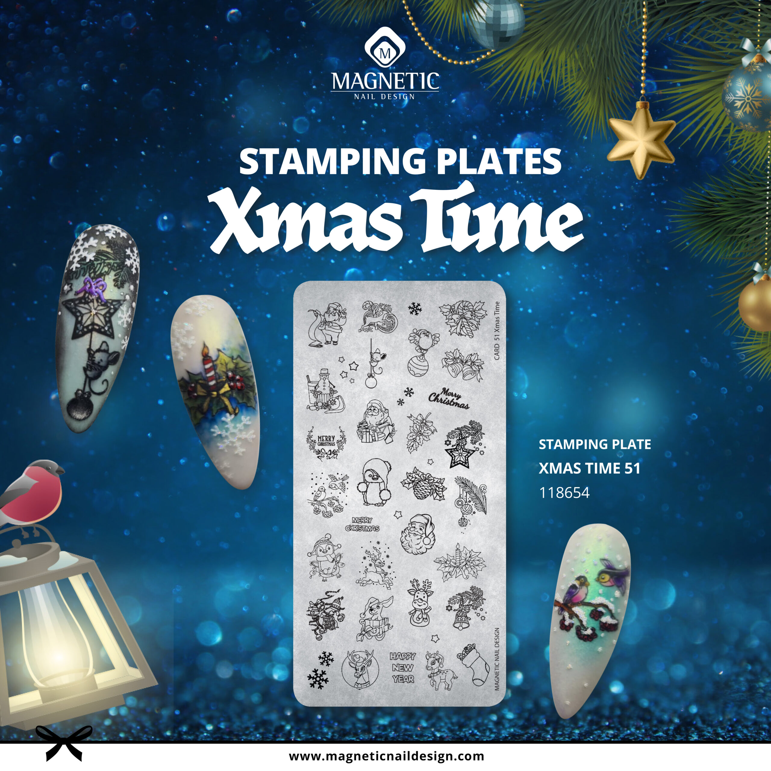 Stamping Plate Card 51 Xmas Time