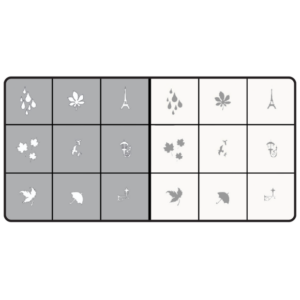 Airbrush Airnails Stencil Stickers Autumn City Collection