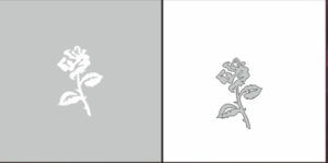 Airnails Airbrush masking Rose with stem stencil 6pcs