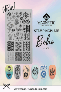 Stamping plate Boho style