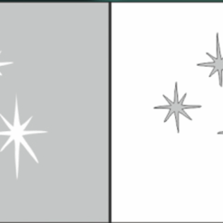 Airbrush AirNails Twinkle Stars 6pcs stencil masking