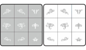 Airbrush AirNails Baroque swirls Barocco Collection 9pcs