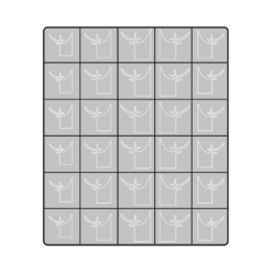 Airbrush AirNails stencil Fancy Samurai French Large set 30pcs