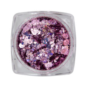 Metallic effect glitters for inlay nail art purple