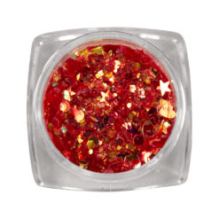 Metallic Effect glitters for inlay nail art dark red