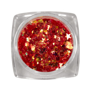 Metallic Effect glitters for inlay nail art dark red