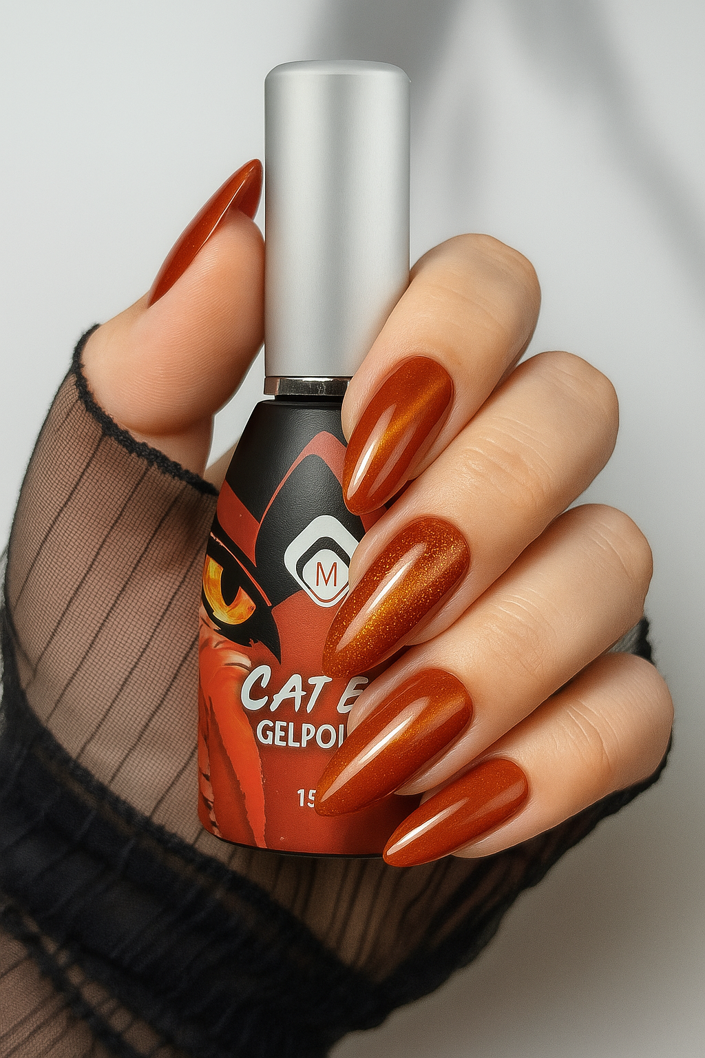 amber orange cat eye halloween gold