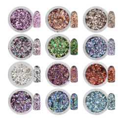 Confetti Set Metallic Effect 12pcs