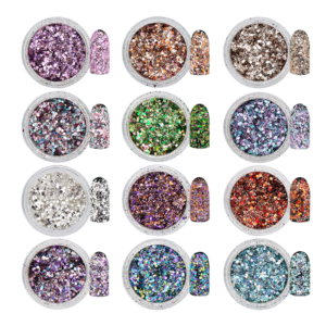 Confetti Set Metallic Effect 12pcs